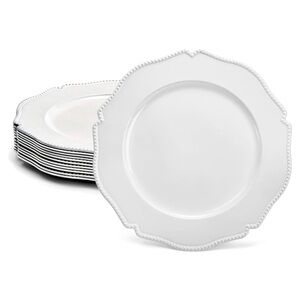 Elegant White Charger Plate Set